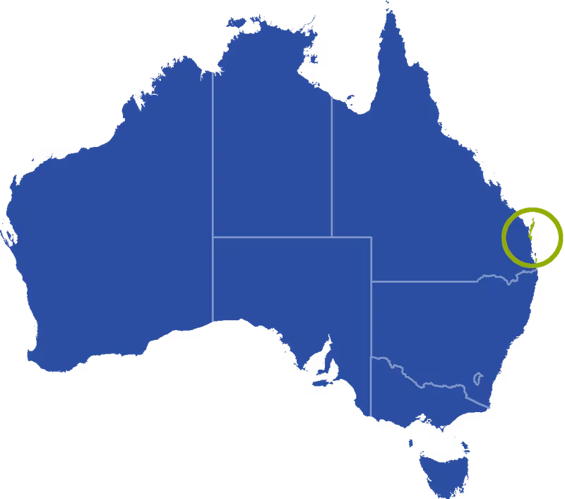 Distribution map for Litoria cooloolensis