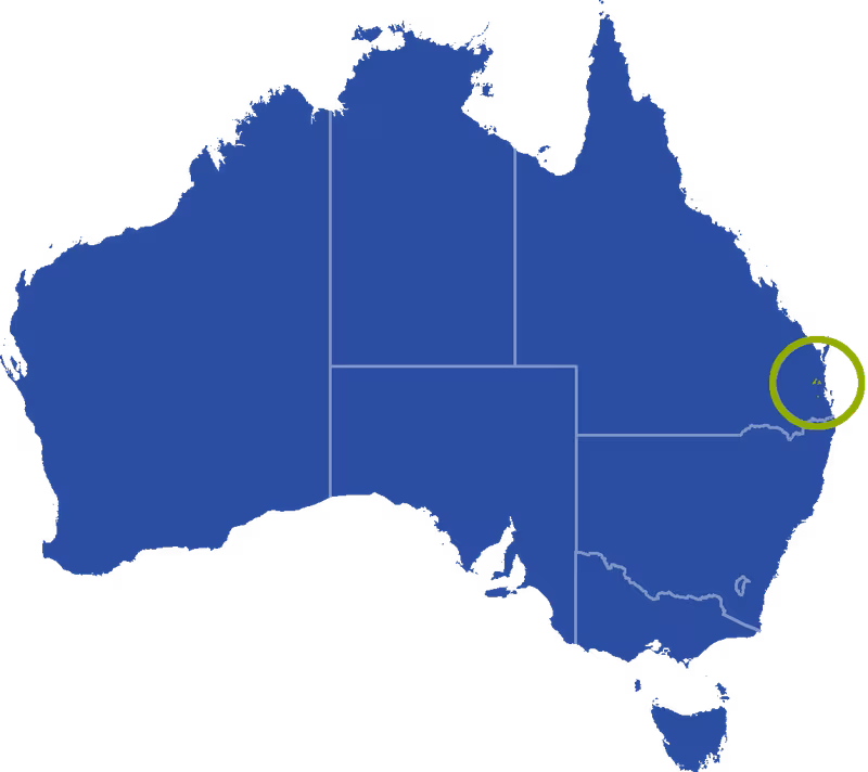 Distribution map for Taudactylus diurnus