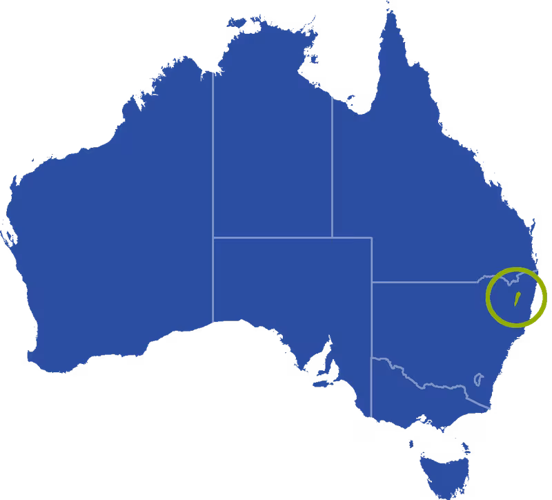 Distribution map for Litoria piperata